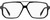 Front View of Marc Jacobs 417 Designer Bi-Focal Prescription Rx Eyeglasses in Gloss Black Silver Mens Pilot Full Rim Acetate 58 mm