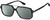 Profile View of Marc Jacobs 417 Designer Polarized Reading Sunglasses with Custom Cut Powered Smoke Grey Lenses in Gloss Black Silver Mens Pilot Full Rim Acetate 58 mm