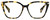 Front View of Rag&Bone 3005 Designer Reading Eye Glasses with Custom Cut Powered Lenses in Tortoise Havana Yellow Brown Gold Ladies Cat Eye Full Rim Acetate 53 mm