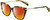Profile View of Rag&Bone 3005 Designer Polarized Sunglasses with Custom Cut Red Mirror Lenses in Tortoise Havana Yellow Brown Gold Ladies Cat Eye Full Rim Acetate 53 mm
