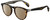 Profile View of Rag&Bone 7003 Designer Polarized Sunglasses with Custom Cut Amber Brown Lenses in Gloss Tortoise Havana Brown Gunmetal Unisex Panthos Full Rim Acetate 51 mm