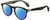 Profile View of Rag&Bone 7003 Designer Polarized Reading Sunglasses with Custom Cut Powered Blue Mirror Lenses in Gloss Tortoise Havana Brown Gunmetal Unisex Panthos Full Rim Acetate 51 mm
