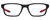 Front View of Under Armour UA-5000/G Mens Rectangular Reading Glasses in Black Coral Red 55 mm
