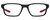 Front View of Under Armour UA-5000/G Designer Reading Eye Glasses with Custom Cut Powered Lenses in Gloss Black Coral Red Mens Rectangle Full Rim Acetate 55 mm