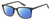 Profile View of Under Armour UA-5010 Designer Polarized Sunglasses with Custom Cut Blue Mirror Lenses in Green Horn Marble Unisex Square Full Rim Acetate 53 mm