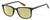 Profile View of Under Armour UA-5010 Designer Polarized Reading Sunglasses with Custom Cut Powered Sun Flower Yellow Lenses in Green Horn Marble Unisex Square Full Rim Acetate 53 mm