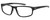 Profile View of Under Armour UA-5014 Mens Oval Designer Reading Glasses in Gloss Black Grey 56mm