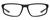 Front View of Under Armour UA-5014 Mens Oval Designer Reading Glasses in Gloss Black Grey 56mm