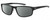 Profile View of Under Armour UA-5014 Designer Polarized Sunglasses with Custom Cut Smoke Grey Lenses in Gloss Black Matte Grey Mens Oval Full Rim Acetate 56 mm