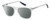 Profile View of Under Armour UA-5018/G Designer Polarized Reading Sunglasses with Custom Cut Powered Smoke Grey Lenses in Crystal Grey Navy Blue Unisex Square Full Rim Acetate 54 mm