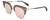 Profile View of Rag&Bone 1007 Women's Cat Eye Sunglasses Grey Crystal/Rose Gold Pink Mirror 51mm