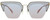 Front View of Rag&Bone 1007 Women's Cat Eye Sunglasses Grey Crystal/Rose Gold Pink Mirror 51mm