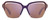 Front View of Rag&Bone 1037 Womens Semi-Rimless Sunglasses in Purple Silver/Violet Mirror 58mm