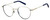 Profile View of Polaroid 2082/S/X Designer Reading Eye Glasses with Custom Cut Powered Lenses in Light Gold Navy Blue Unisex Panthos Full Rim Metal 49 mm