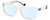 Profile View of Polaroid 2121/S Designer Blue Light Blocking Eyeglasses in Clear Crystal Black Unisex Rectangular Full Rim Acetate 58 mm