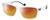 Profile View of Polaroid 2121/S Designer Polarized Sunglasses with Custom Cut Red Mirror Lenses in Clear Crystal Black Unisex Rectangular Full Rim Acetate 58 mm