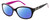 Profile View of Polaroid 4019/S Designer Polarized Reading Sunglasses with Custom Cut Powered Blue Mirror Lenses in Gloss Black Magenta Purple Crystal White Gold Ladies Oval Full Rim Acetate 54 mm