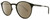 Profile View of Polaroid 4053/S Designer Polarized Sunglasses with Custom Cut Amber Brown Lenses in Matte Black Ladies Panthos Full Rim Metal 50 mm