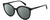 Profile View of Polaroid 4082/F/S Designer Polarized Sunglasses with Custom Cut Smoke Grey Lenses in Gloss Black Gemstone Crystal Accents Ladies Cat Eye Full Rim Acetate 62 mm