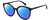 Profile View of Polaroid 4082/F/S Designer Polarized Reading Sunglasses with Custom Cut Powered Blue Mirror Lenses in Gloss Black Gemstone Crystal Accents Ladies Cat Eye Full Rim Acetate 62 mm