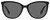 Front View of Polaroid 4100/F/S Cat Eye Sunglasses Black Gemstone Accents/Polarized Grey 59 mm