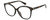 Profile View of Polaroid 4100/F/S Designer Reading Eye Glasses with Custom Cut Powered Lenses in Gloss Tortoise Havana Brown Gemstone Crystal Accents Ladies Cat Eye Full Rim Acetate 59 mm