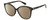 Profile View of Polaroid 4100/F/S Designer Polarized Sunglasses with Custom Cut Amber Brown Lenses in Gloss Tortoise Havana Brown Gemstone Crystal Accents Ladies Cat Eye Full Rim Acetate 59 mm