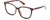 Profile View of Polaroid 4101/F/S Designer Reading Eye Glasses with Custom Cut Powered Lenses in Gloss Tortoise Havana Brown Gemstone Crystal Accents Ladies Cat Eye Full Rim Acetate 65 mm