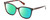 Profile View of Polaroid 4101/F/S Designer Polarized Reading Sunglasses with Custom Cut Powered Green Mirror Lenses in Gloss Tortoise Havana Brown Gemstone Crystal Accents Ladies Cat Eye Full Rim Acetate 65 mm