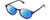 Profile View of Polaroid 6125/S Designer Polarized Sunglasses with Custom Cut Blue Mirror Lenses in Gloss Black Grey Crystal Unisex Panthos Full Rim Acetate 50 mm
