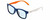 Profile View of Polaroid Kids 8001/S Designer Progressive Lens Blue Light Blocking Eyeglasses in Sapphire Blue White Neon Orange Unisex Panthos Full Rim Acetate 48 mm