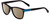 Profile View of Polaroid Kids 8025/S Designer Polarized Reading Sunglasses with Custom Cut Powered Amber Brown Lenses in Matte Black Blue Unisex Panthos Full Rim Acetate 48 mm