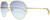 Profile View of Rag&Bone 1006 Women Aviator Sunglass Gold Yellow Crystal/Grey Mirror Silver 59mm