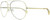 Profile View of Rag&Bone 1006 Designer Blue Light Blocking Eyeglasses in Gold Yellow Crystal Ladies Pilot Full Rim Metal 59 mm