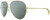 Profile View of Rag&Bone 1006 Designer Polarized Sunglasses with Custom Cut Smoke Grey Lenses in Gold Yellow Crystal Ladies Pilot Full Rim Metal 59 mm