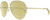 Profile View of Rag&Bone 1006 Designer Polarized Reading Sunglasses with Custom Cut Powered Sun Flower Yellow Lenses in Gold Yellow Crystal Ladies Pilot Full Rim Metal 59 mm