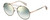 Profile View of Rag&Bone 1011 Women Aviator Sunglasses Rose Gold Grey/Green Gradient Silver 59mm