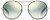 Front View of Rag&Bone 1011 Women Aviator Sunglasses Rose Gold Grey/Green Gradient Silver 59mm