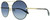Profile View of Rag&Bone 1011 Women's Aviator Designer Sunglasses Gold Black/Grey Gradient 59 mm