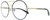 Profile View of Rag&Bone 1011 Designer Reading Eye Glasses with Custom Cut Powered Lenses in Gold Black Ladies Pilot Full Rim Metal 59 mm