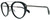 Profile View of Rag&Bone 1017 Designer Single Vision Prescription Rx Eyeglasses in Matte Black Gunmetal Ladies Pilot Full Rim Metal 49 mm