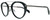 Profile View of Rag&Bone 1017 Designer Blue Light Blocking Eyeglasses in Matte Black Gunmetal Ladies Pilot Full Rim Metal 49 mm