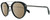 Profile View of Rag&Bone 1017 Designer Polarized Sunglasses with Custom Cut Amber Brown Lenses in Matte Black Gunmetal Ladies Pilot Full Rim Metal 49 mm