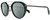 Profile View of Rag&Bone 1017 Designer Polarized Sunglasses with Custom Cut Smoke Grey Lenses in Matte Black Gunmetal Ladies Pilot Full Rim Metal 49 mm