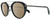Profile View of Rag&Bone 1017 Designer Polarized Reading Sunglasses with Custom Cut Powered Amber Brown Lenses in Matte Black Gunmetal Ladies Pilot Full Rim Metal 49 mm