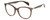 Profile View of Rag&Bone 1020 Designer Reading Eye Glasses in Dark Brown Crystal Gold Ladies Cat Eye Full Rim Acetate 54 mm