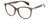 Profile View of Rag&Bone 1020 Designer Single Vision Prescription Rx Eyeglasses in Dark Brown Crystal Gold Ladies Cat Eye Full Rim Acetate 54 mm