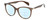 Profile View of Rag&Bone 1020 Designer Progressive Lens Blue Light Blocking Eyeglasses in Dark Brown Crystal Gold Ladies Cat Eye Full Rim Acetate 54 mm