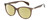 Profile View of Rag&Bone 1020 Designer Polarized Reading Sunglasses with Custom Cut Powered Sun Flower Yellow Lenses in Dark Brown Crystal Gold Ladies Cat Eye Full Rim Acetate 54 mm