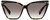 Front View of Rag&Bone 1027 Cat Eye Sunglasses Havana Tortoise Gold/Amber Brown Gradient 59 mm